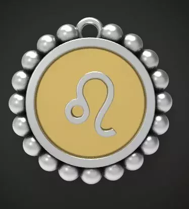 Leo Zodiac Sign Pendant Charm 3D Print Model 3D print model_0