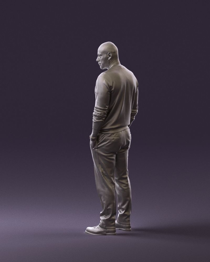 Man in blue sweater hand in pockets 0844 3D Print Ready 3D print model_8