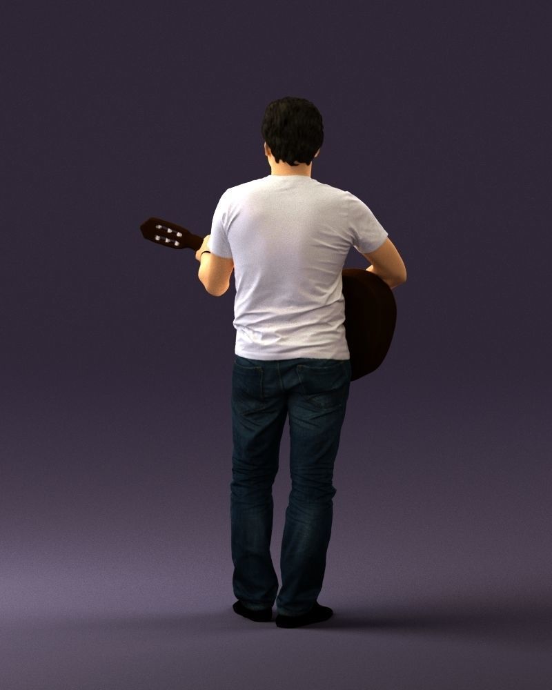 Man with acoustic guitar 0758 3D model_18