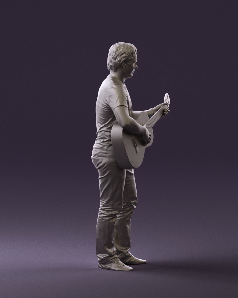 Man with acoustic guitar 0758 3D model_13