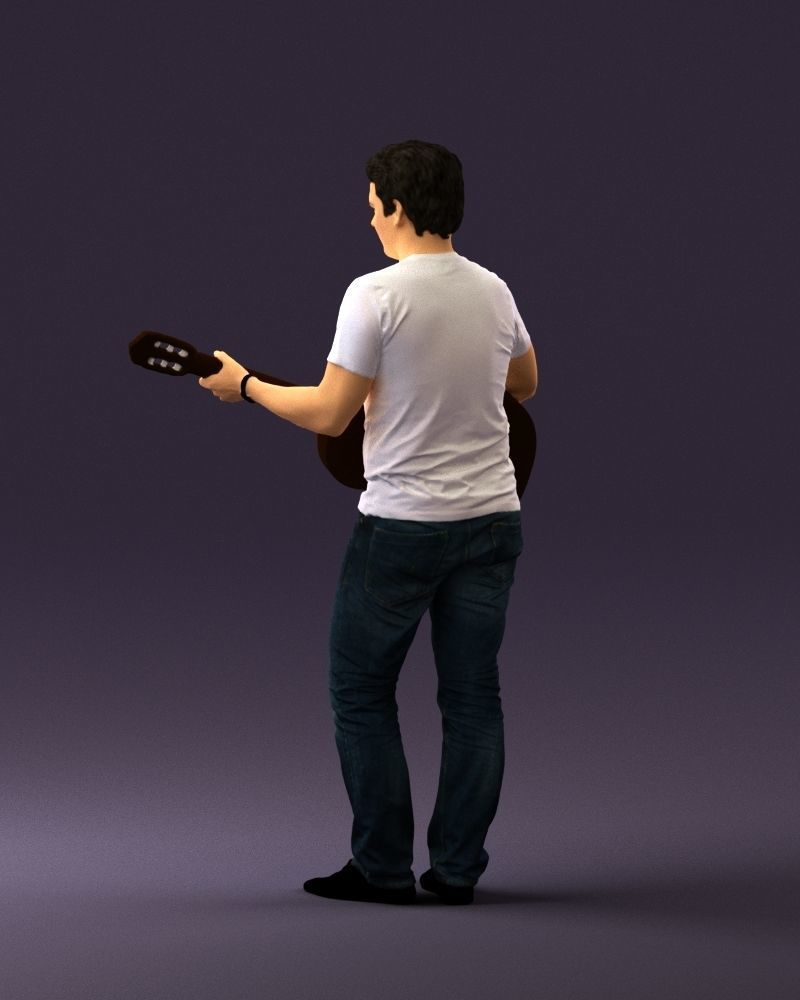 Man with acoustic guitar 0758 3D model_21