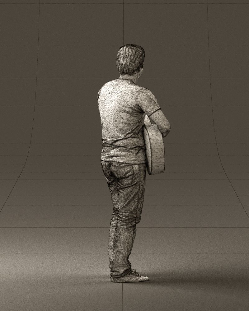 Man with acoustic guitar 0758 3D model_17