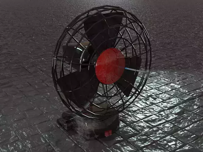 Table Fan 3D Model looks dirty I know