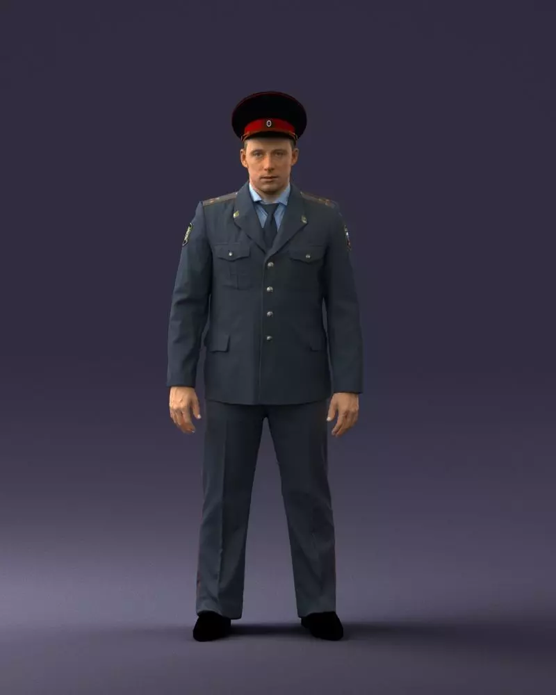 000244 Man in Police Uniform 0118 3D model_0