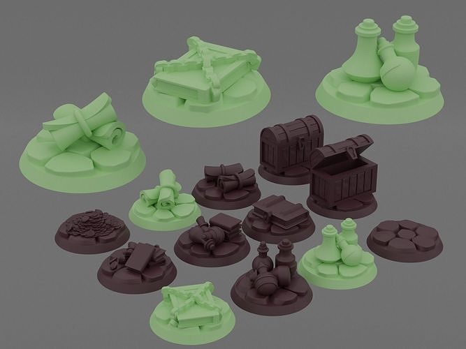 frostgrave treasure token free sample Free 3D print model