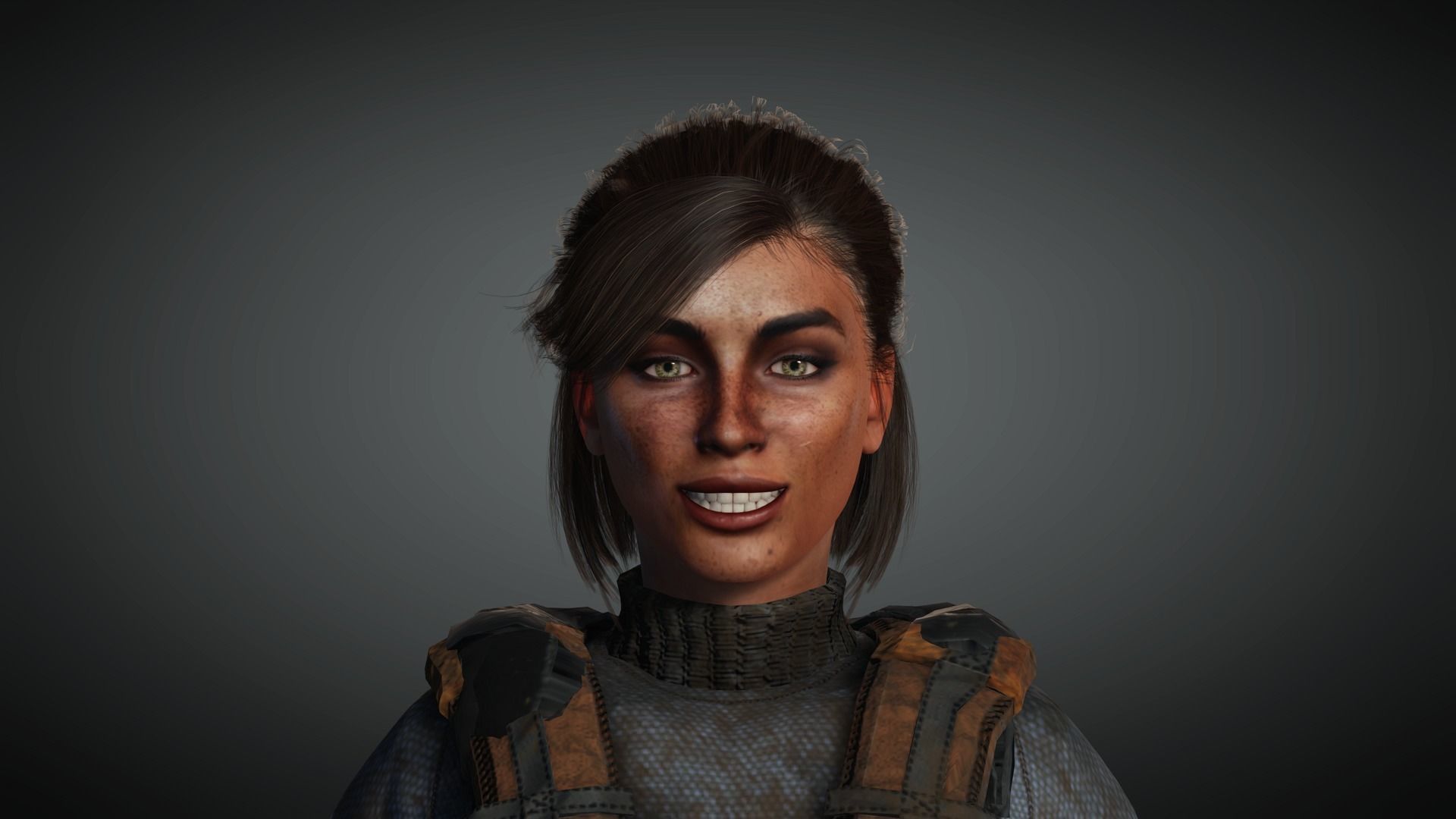 AAA Apocalypse Female Character 03 Low-poly 3D model_9