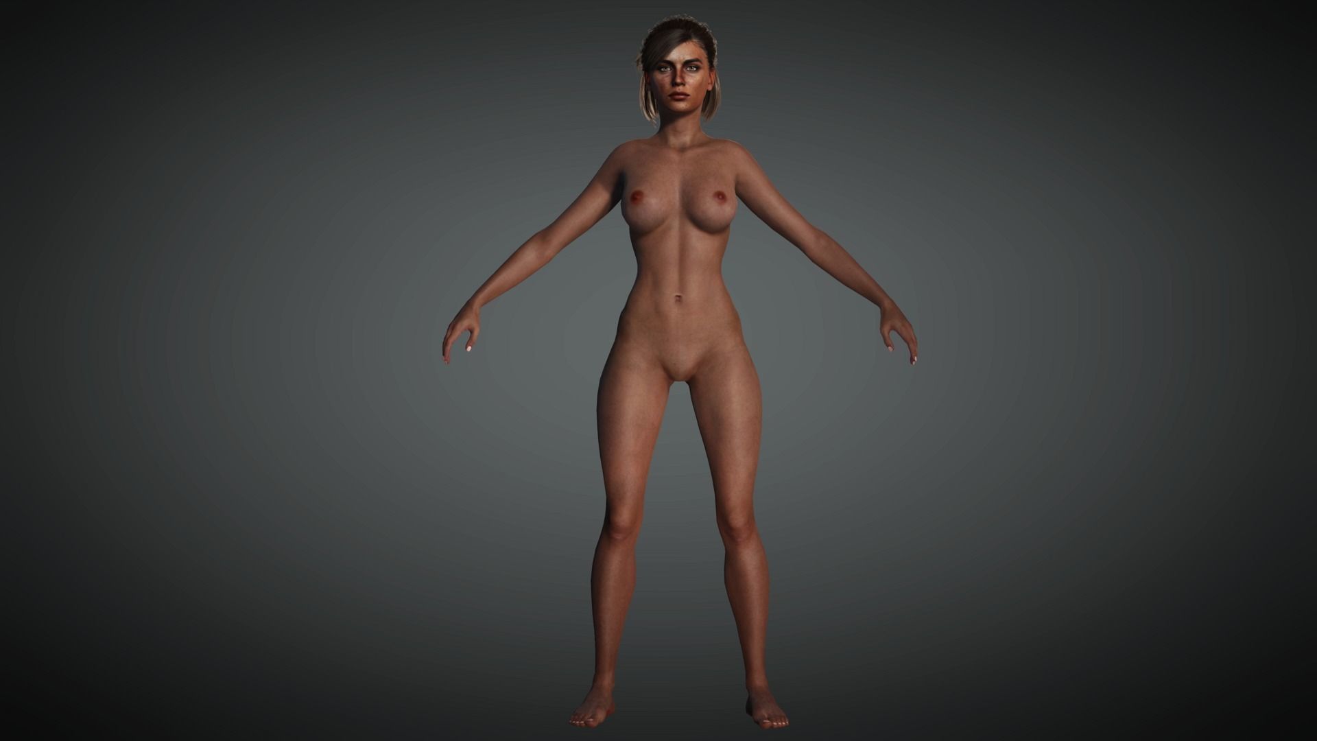 AAA Apocalypse Female Character 03 Low-poly 3D model_3