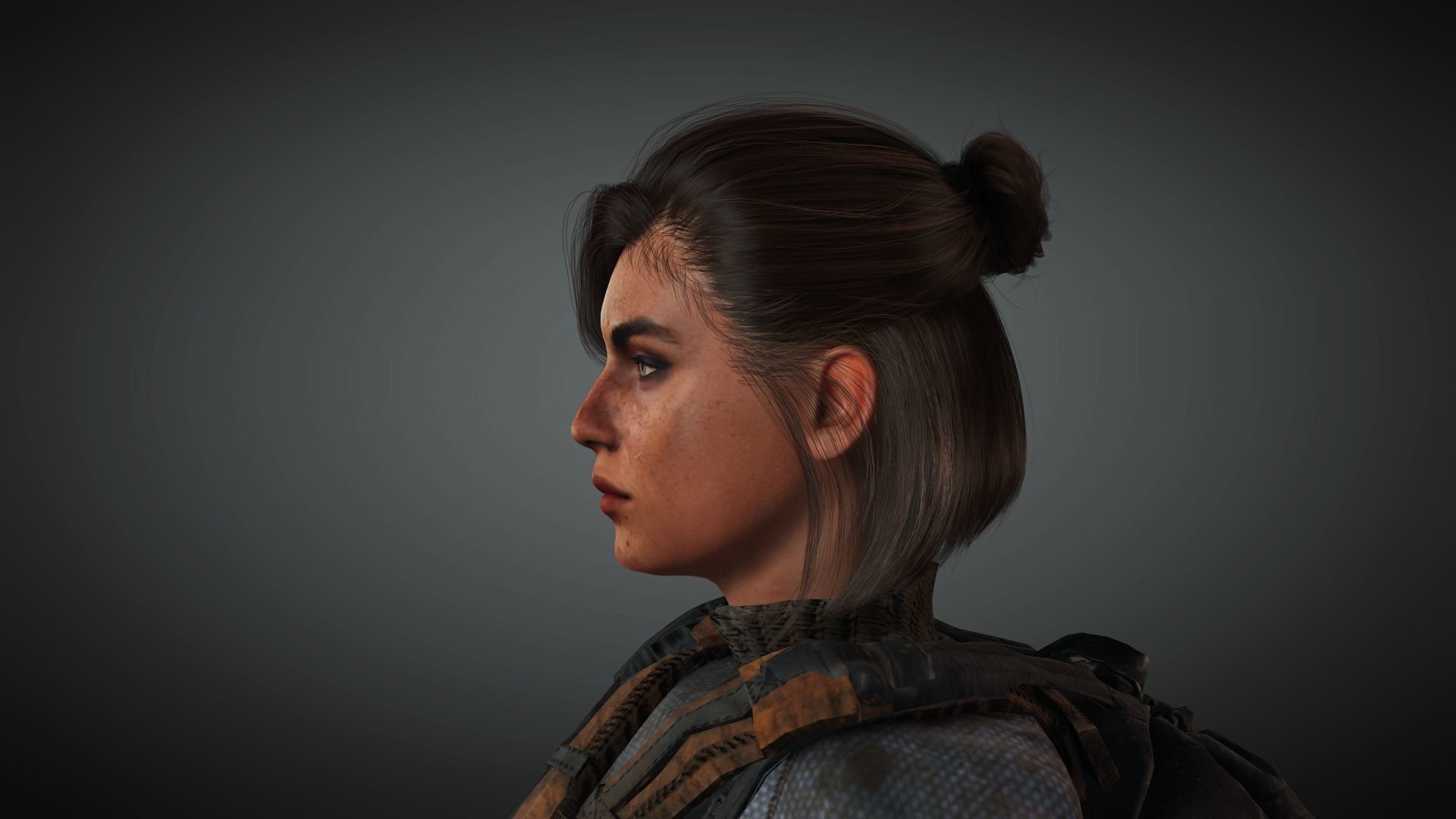 AAA Apocalypse Female Character 03 Low-poly 3D model_17