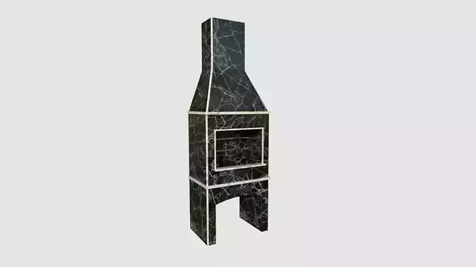 Brazilian Barbecue Grill 04 Black Marble - Interior Design