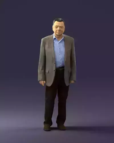 000392 Older Male Character in Business-Casual Outfit 3dp