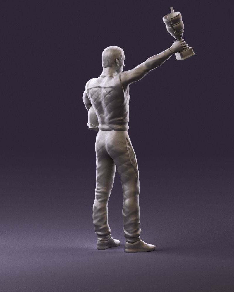 racer in white and cup 1100 3D model_17