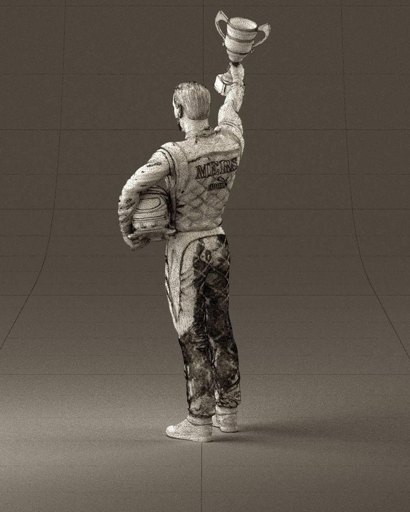 racer in white and cup 1100 3D model_31
