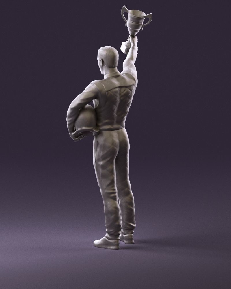 racer in white and cup 1100 3D model_19