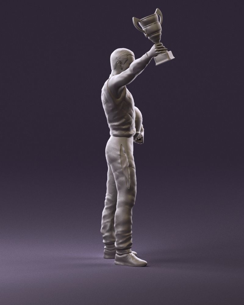 racer in white and cup 1100 3D model_16