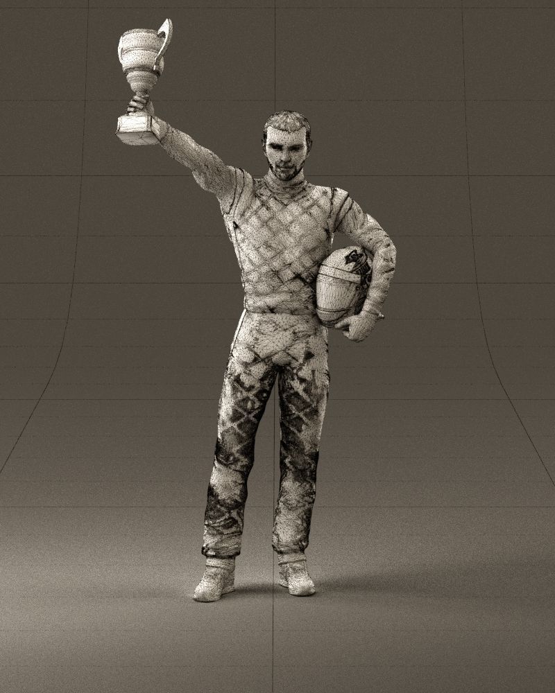 racer in white and cup 1100 3D model_25