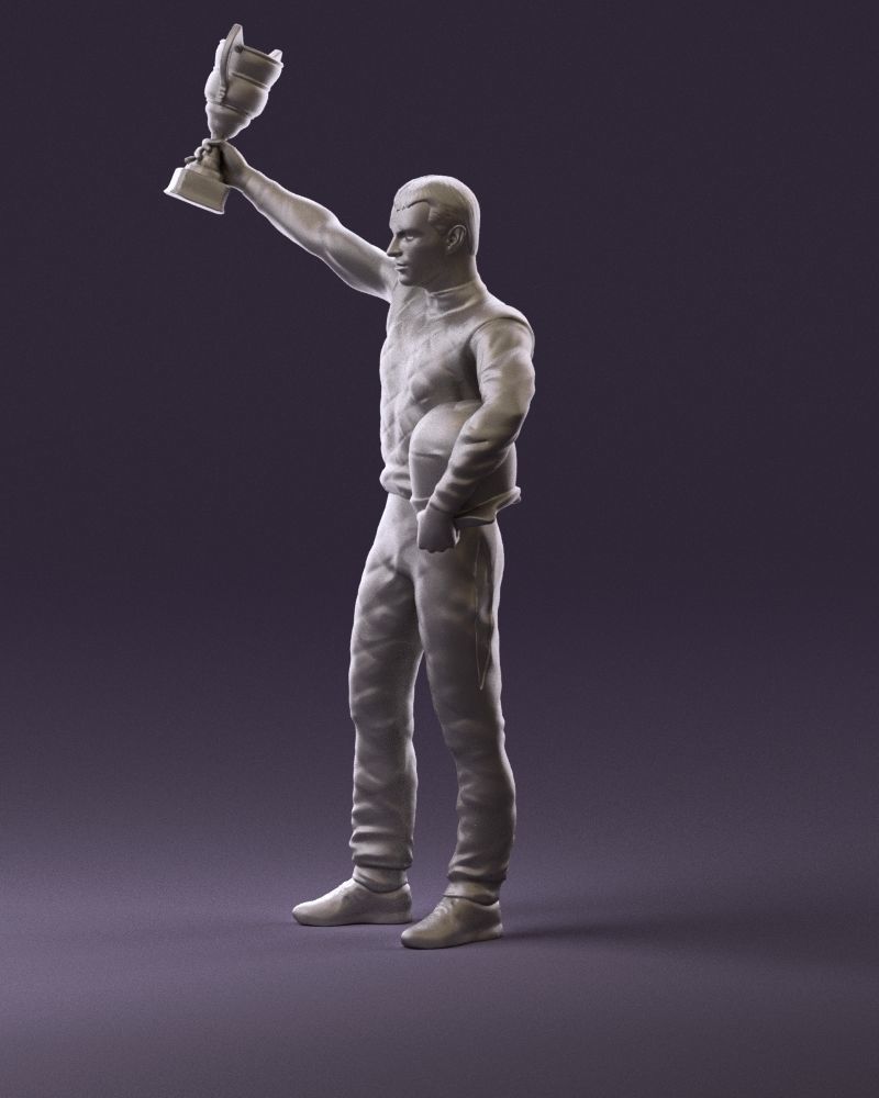 racer in white and cup 1100 3D model_21
