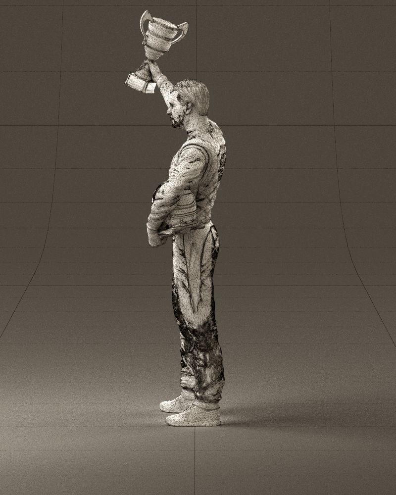 racer in white and cup 1100 3D model_32