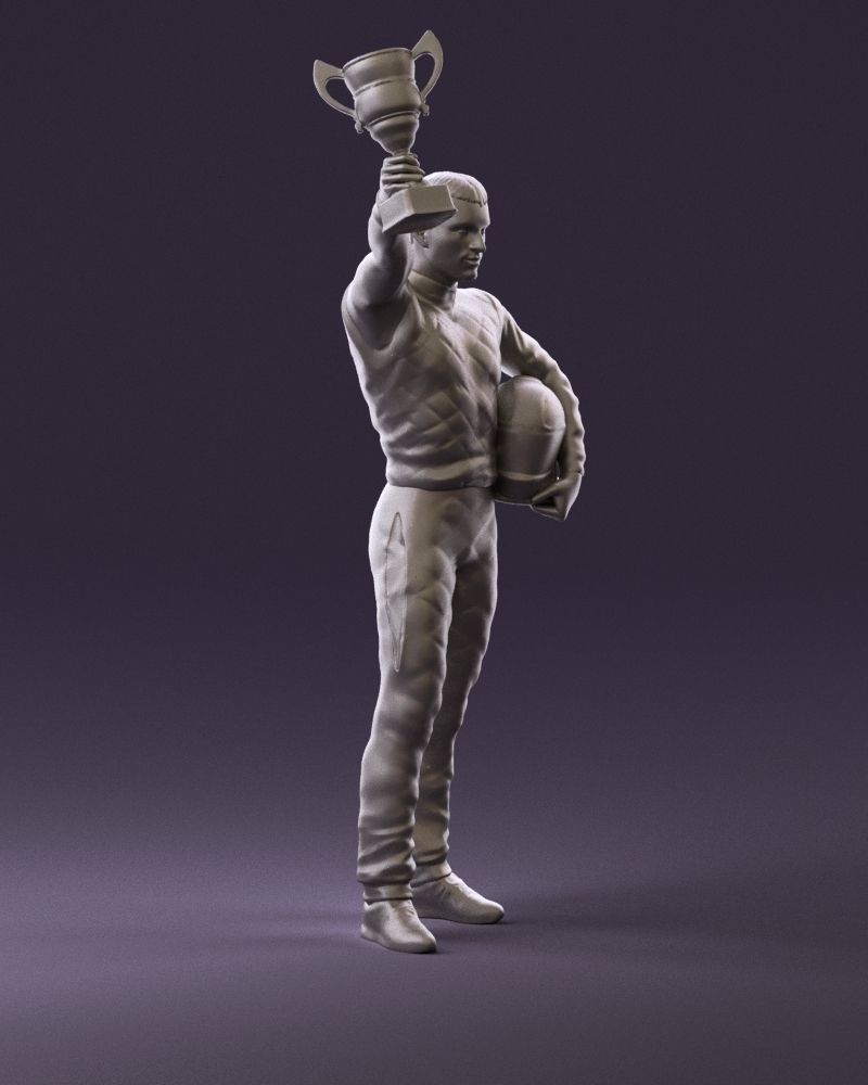 racer in white and cup 1100 3D model_15