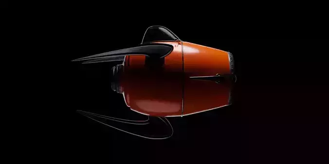 Retro Cartoon Space Rocket - Stylized vintage toy spaceship