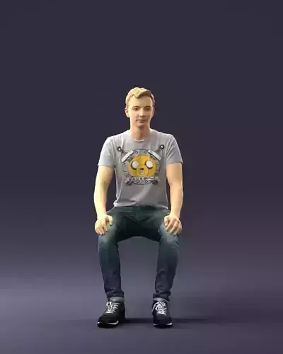 000396 Seated Young Man