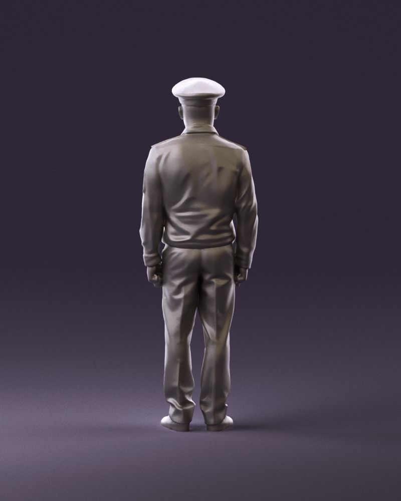 man in russian army blue uniform 1110 3D Print Ready 3D print model_6