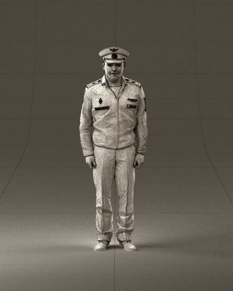 man in russian army blue uniform 1110 3D Print Ready 3D print model_24