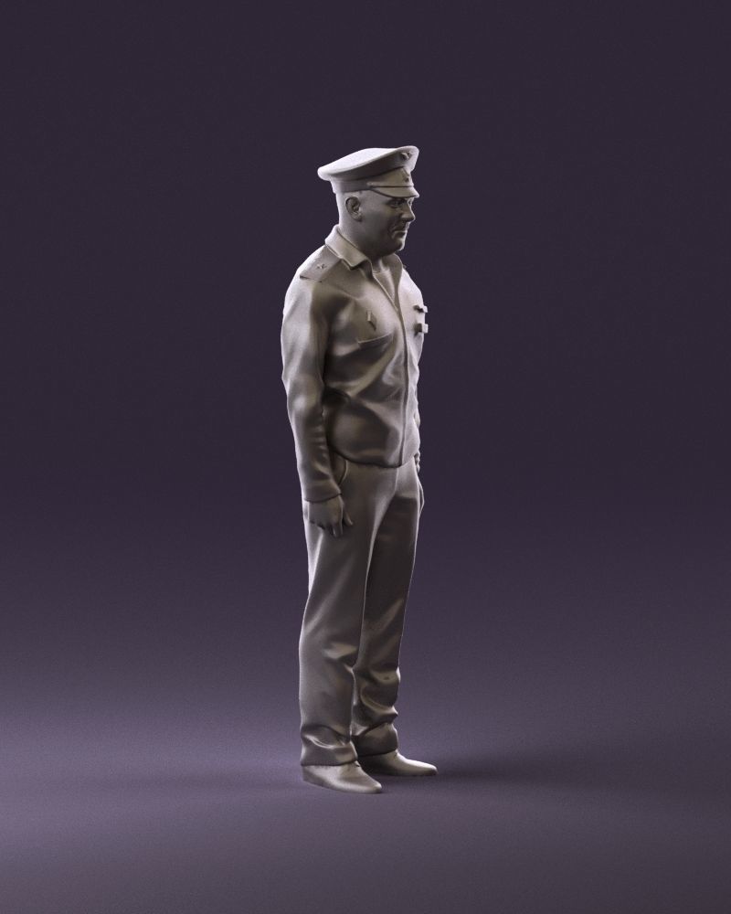 man in russian army blue uniform 1110 3D Print Ready 3D print model_3