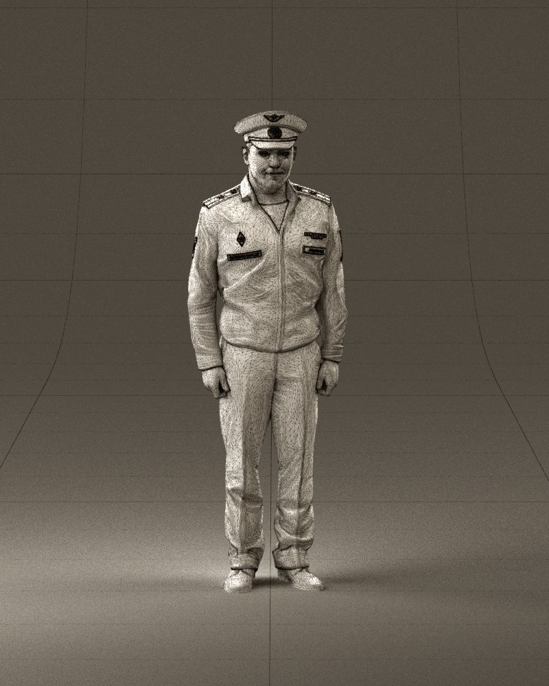 man in russian army blue uniform 1110 3D Print Ready 3D print model_25