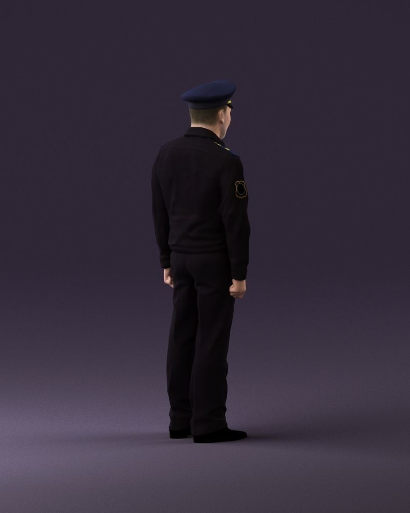 man in russian army blue uniform 1110 3D Print Ready 3D print model_17