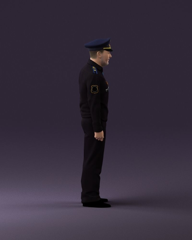 man in russian army blue uniform 1110 3D Print Ready 3D print model_16