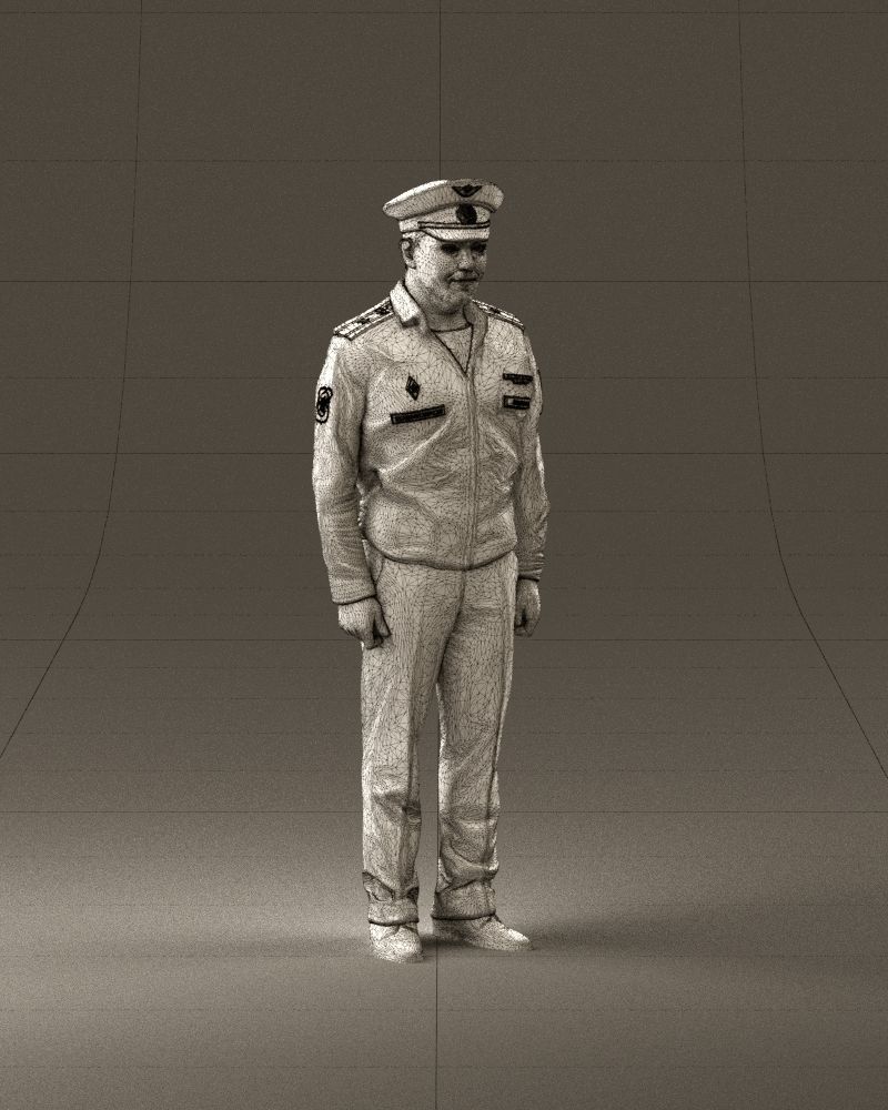 man in russian army blue uniform 1110 3D Print Ready 3D print model_26