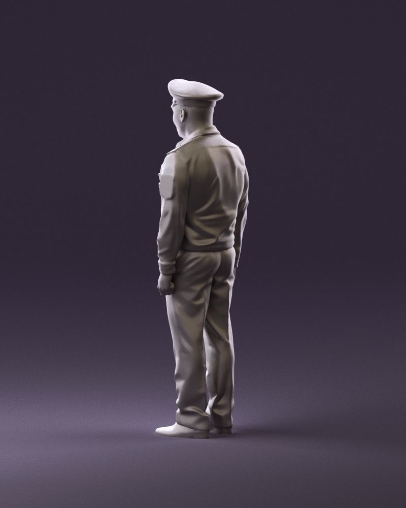 man in russian army blue uniform 1110 3D Print Ready 3D print model_7