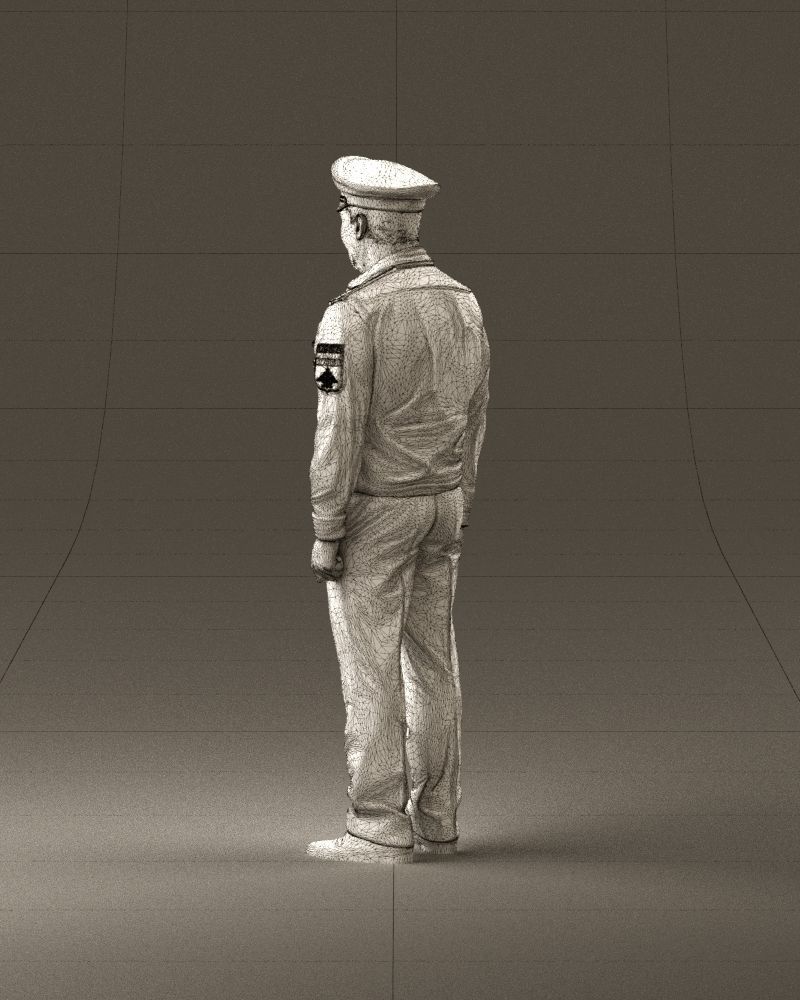 man in russian army blue uniform 1110 3D Print Ready 3D print model_31