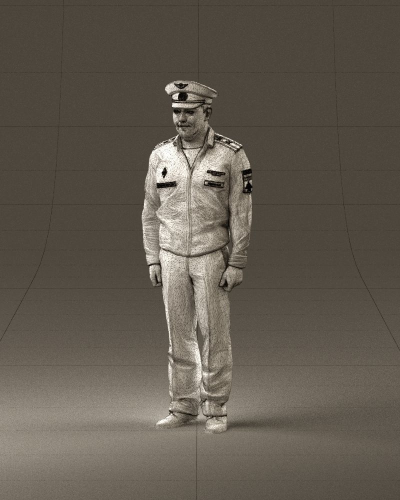 man in russian army blue uniform 1110 3D Print Ready 3D print model_34