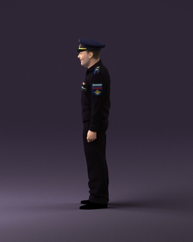 man in russian army blue uniform 1110 3D Print Ready 3D print model_20