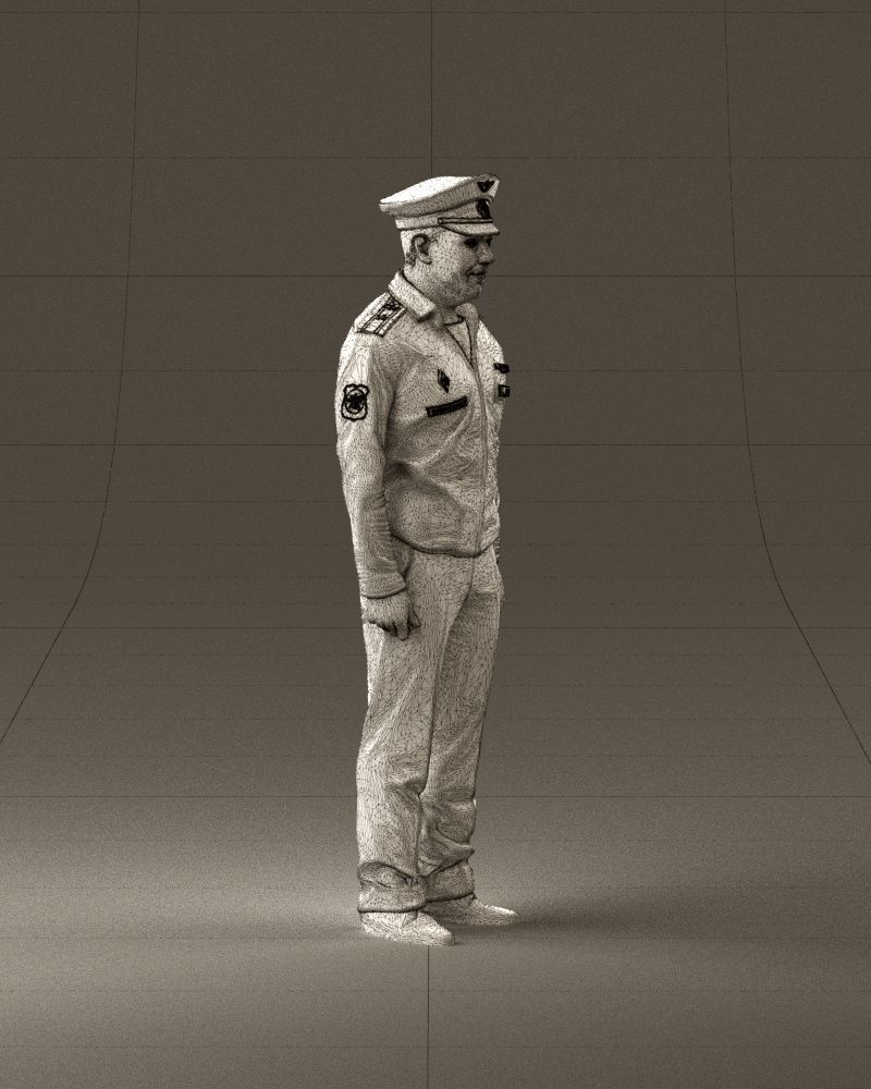 man in russian army blue uniform 1110 3D Print Ready 3D print model_27