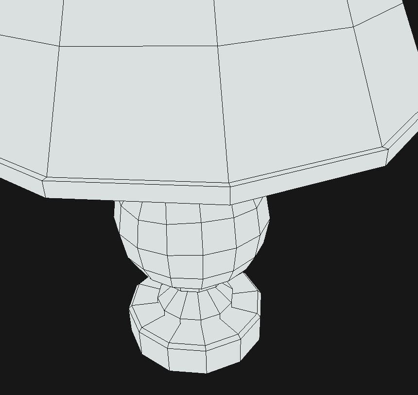 Table Lamp Low-poly 3D model_8