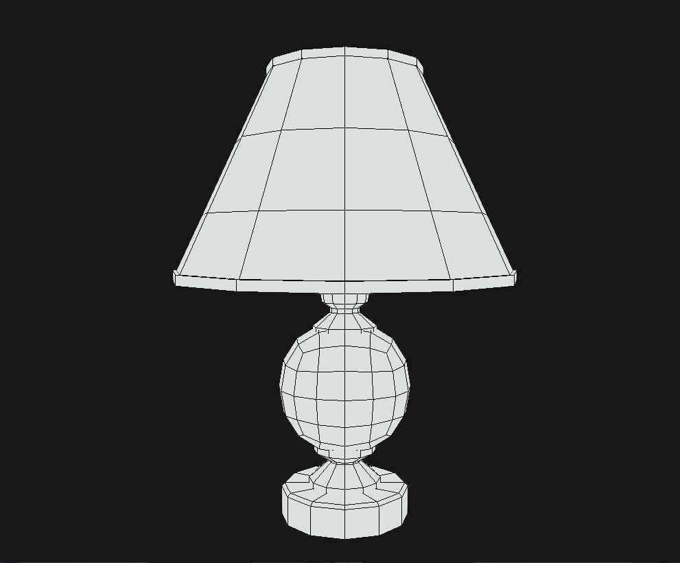 Table Lamp Low-poly 3D model_4