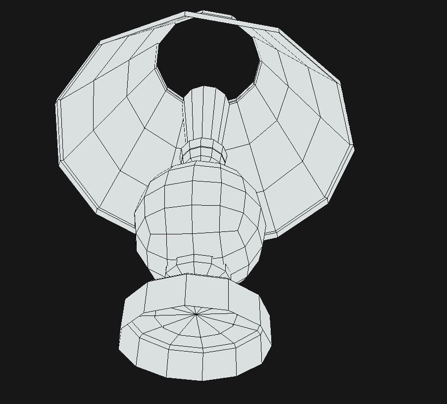 Table Lamp Low-poly 3D model_5