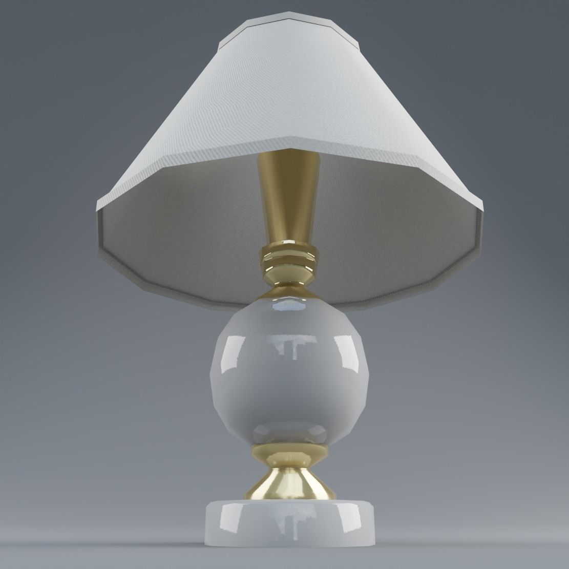 Table Lamp Low-poly 3D model_2