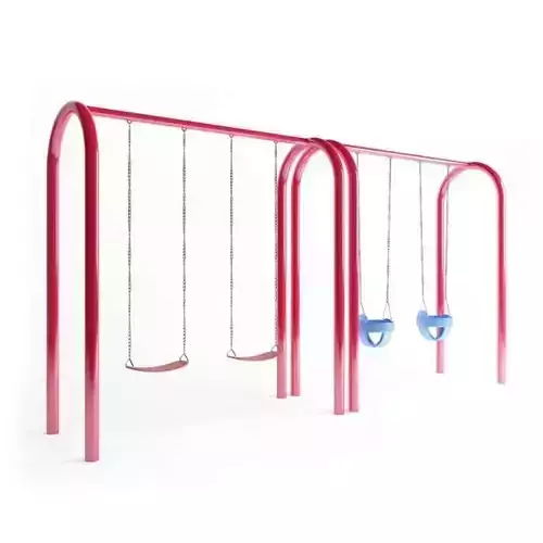 Swing Set With Two Baby Swings And Regular Swings