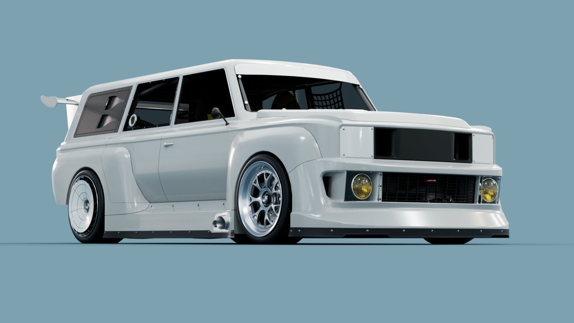 80s 70s Racing SUV 3D model | CGTrader