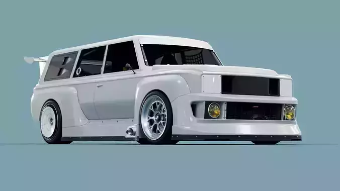 80s 70s Racing SUV