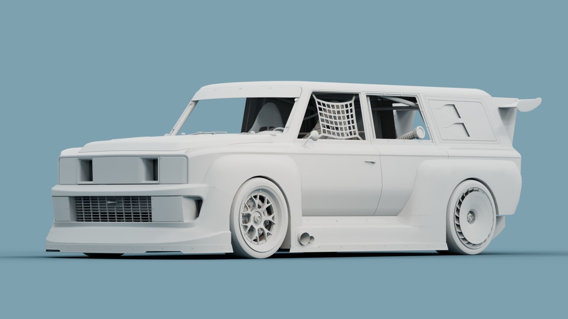 80s 70s Racing SUV 3D model | CGTrader