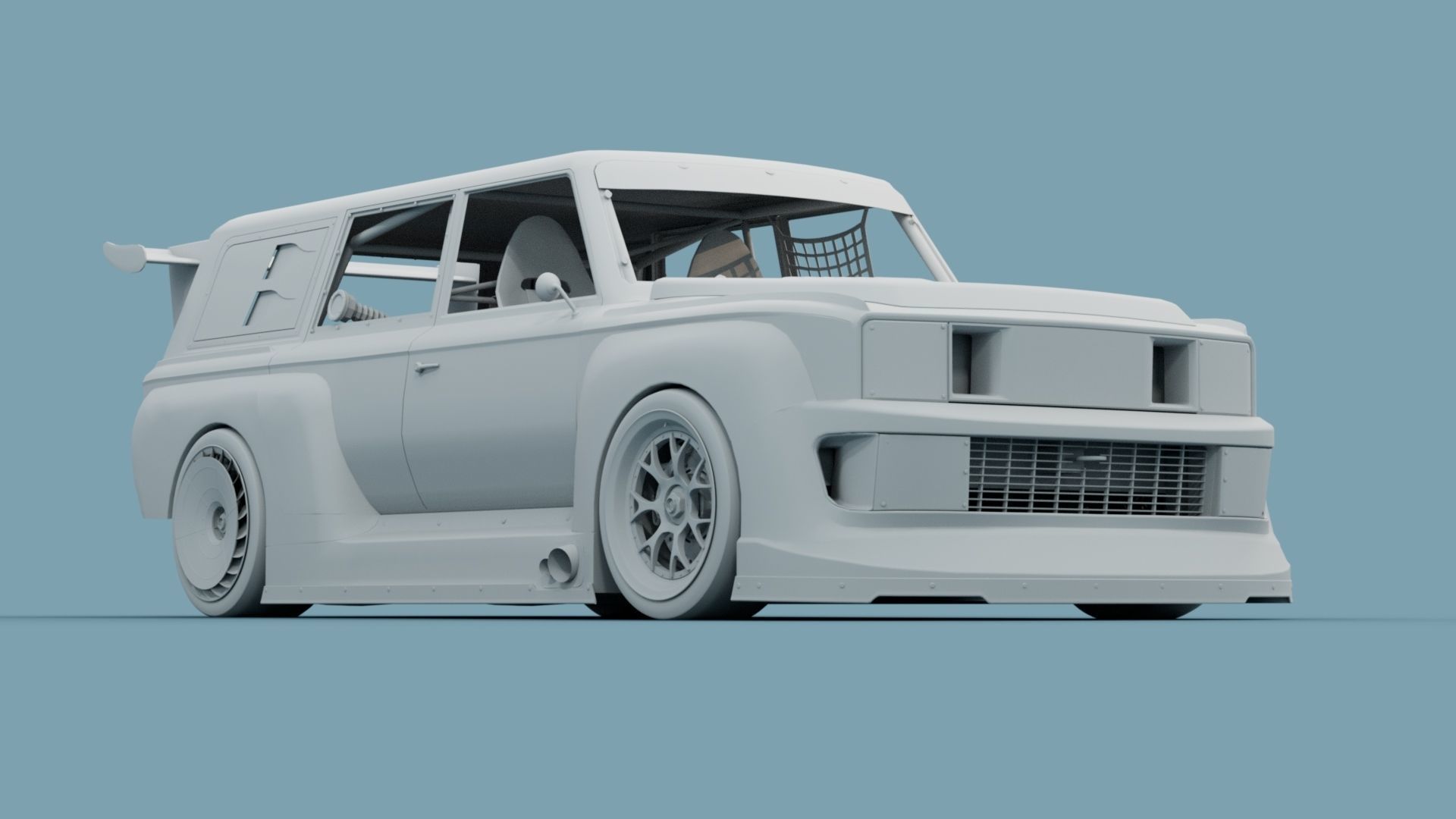 80s 70s Racing SUV 3D model | CGTrader