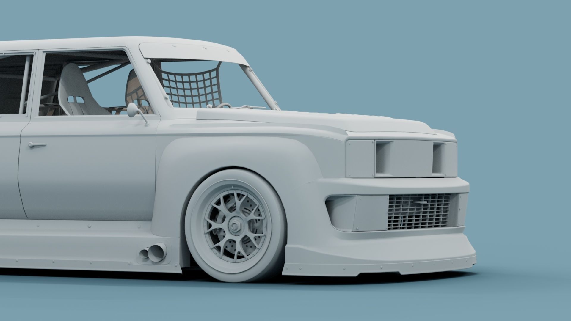 80s 70s Racing SUV 3D model | CGTrader