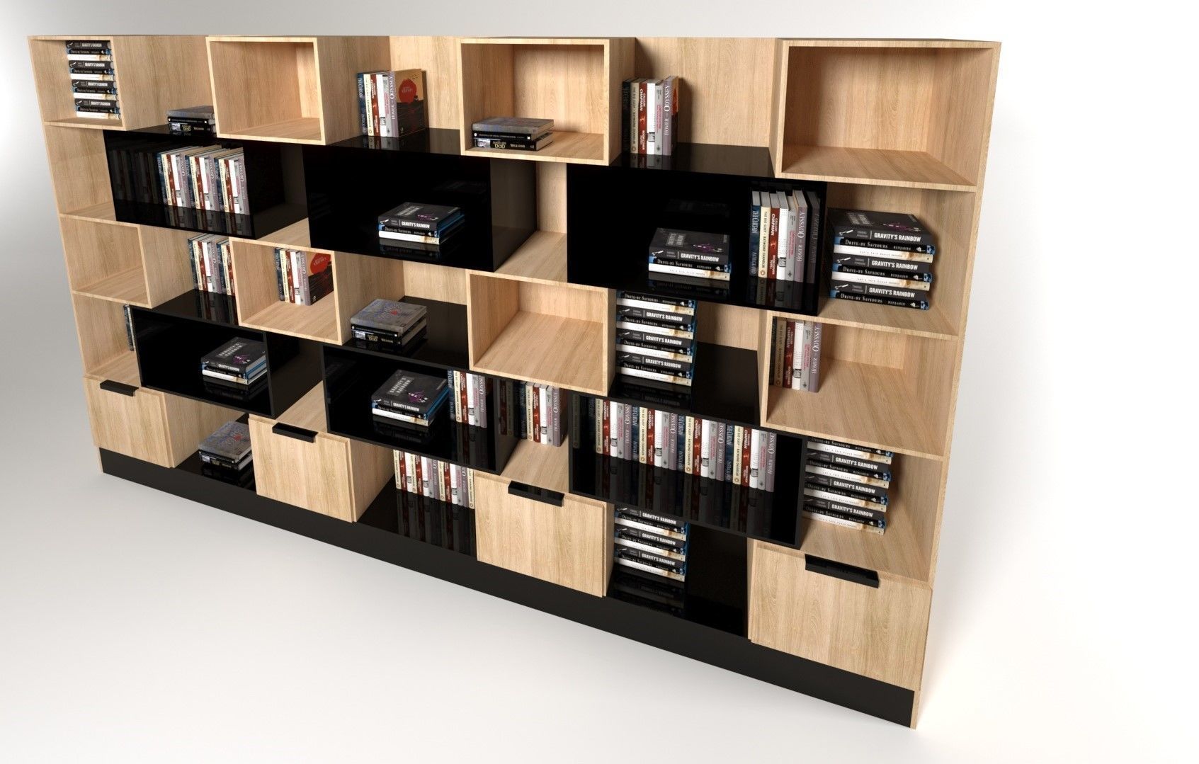 Book shelf 3D model 3D model_2
