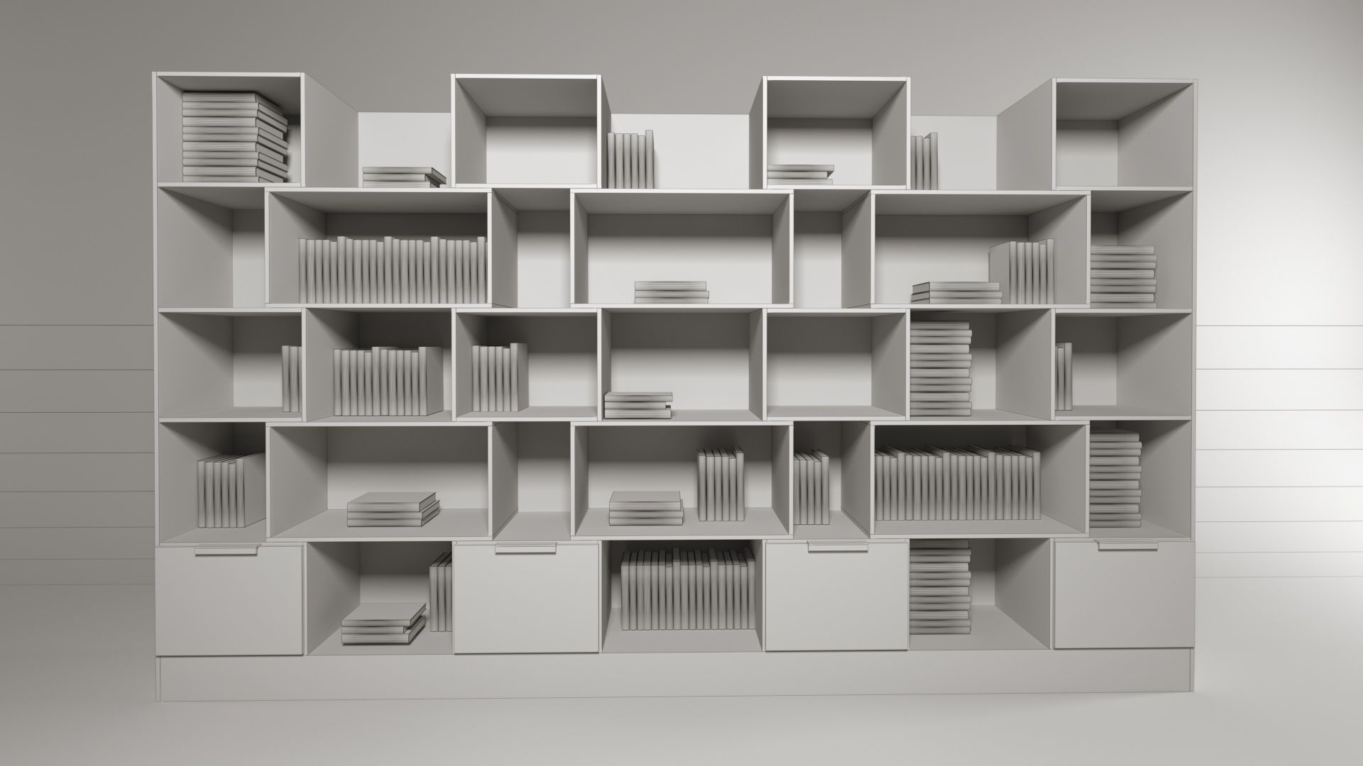 Book shelf 3D model 3D model_3