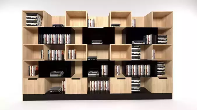 Book shelf 3D model 3D model