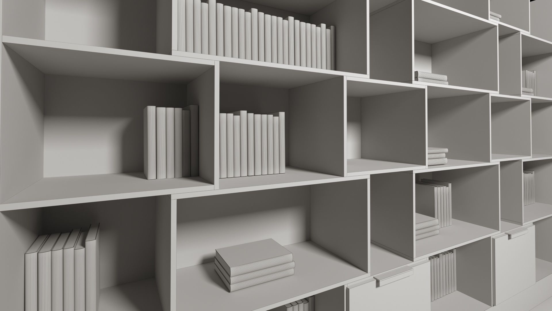 Book shelf 3D model 3D model_4